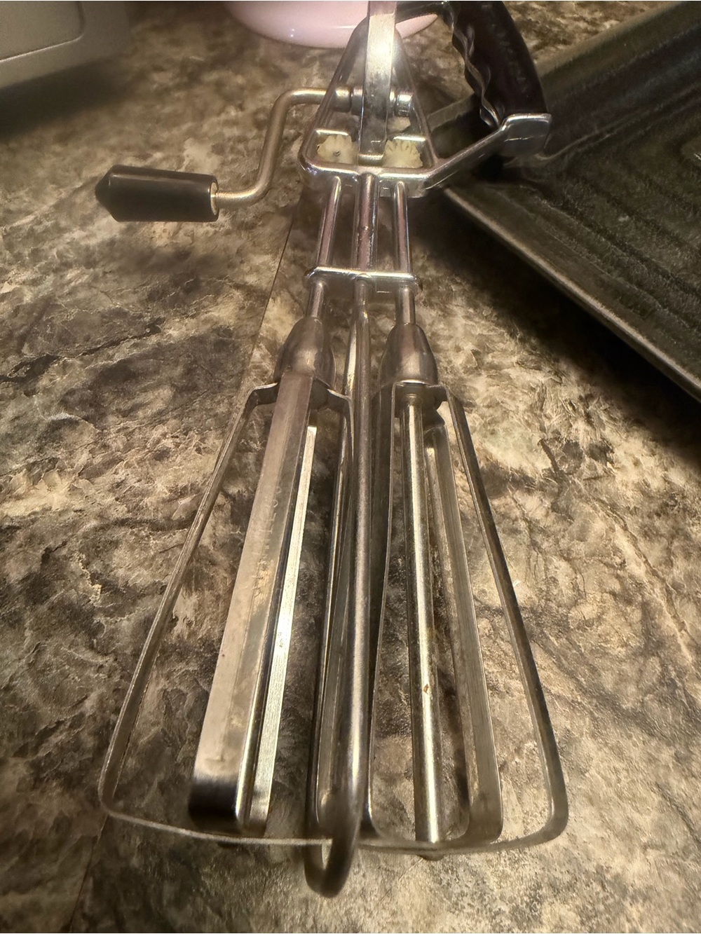 Manual Hand Mixer Whisk - Stainless Silver